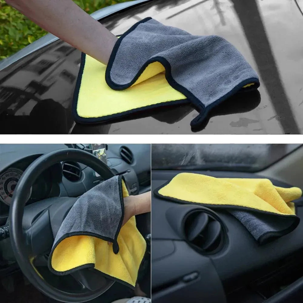 Kit 5 Panos de Microfibra Para Secar Carros | Car Cleaning