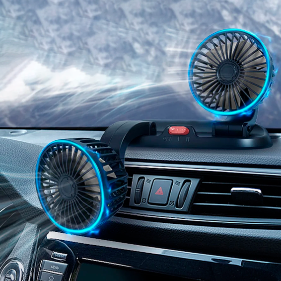 Ventilador Duplo Automotivo 360°