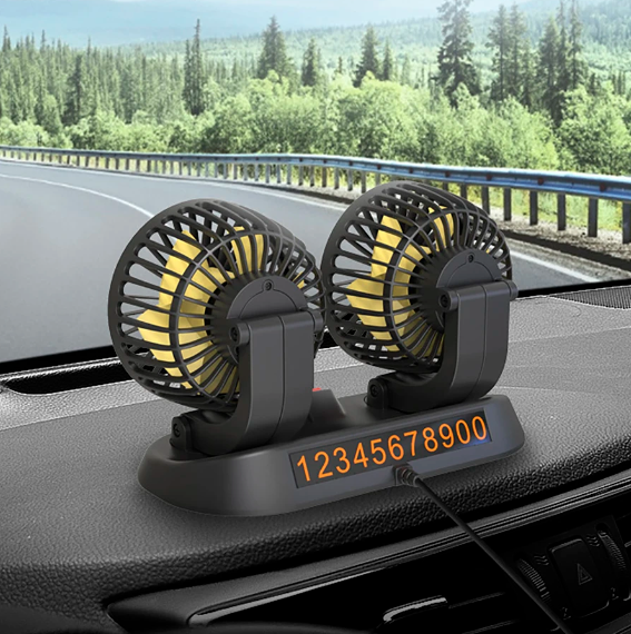 Ventilador Duplo Automotivo 360°