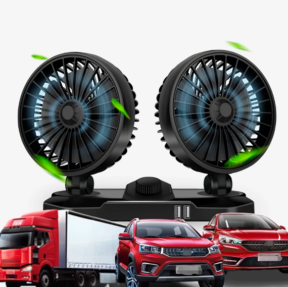 Ventilador Duplo Automotivo 360°