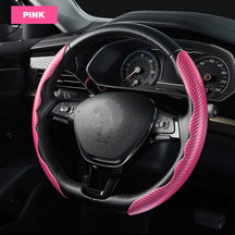 Capa de Volante de Carro Protetora Carbono Proteção Direção Tampa do Volantes Universal Antiderrapante Resistente Veicular